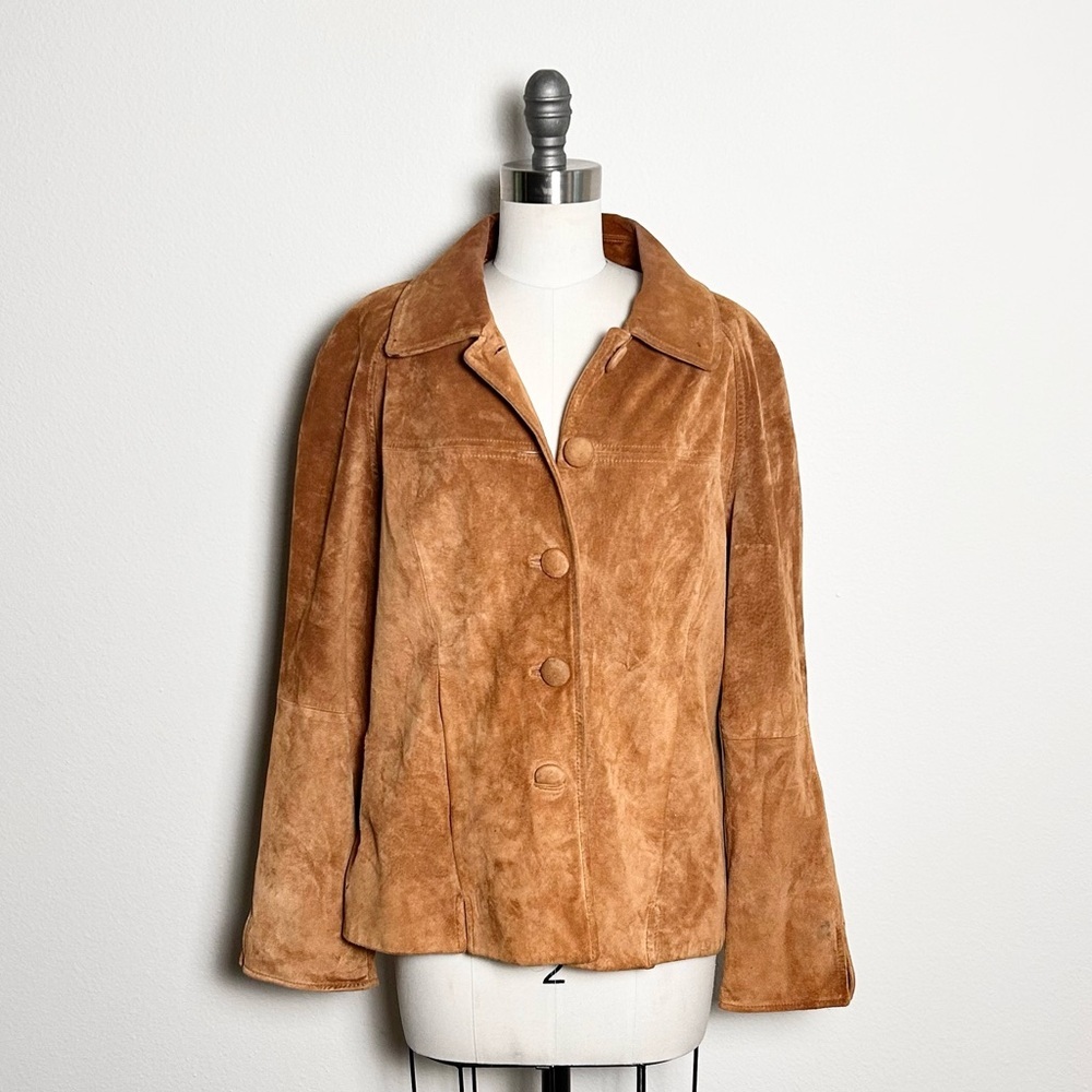 Vintage Preston & York Tan Suede Women's Jacket Size L